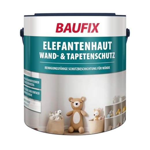 BAUFIX Elefantenhaut Wand- und Tapetenschutz, transparent, 2.5 Liter, abwaschbarer Tapetenschutz, Schutzüberzug für stark beanspruchte Wände, waschbeständig, scheuerbeständig
