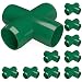 FORMUFIT F012CRX-GR-10 Cross PVC Fitting, Furniture Grade, 1/2" Size, Green (Pack of 10)