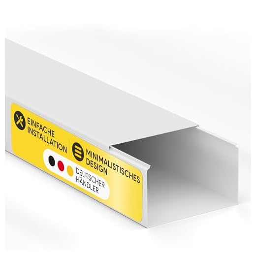 tktrading24 Kabelkanal aus hochwertigem PVC weiß Kabelleiste 2m - 1 Stück - 100x60mm