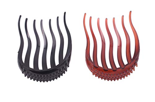 2PCS Bump it UP Hair Styling Insert Comb,Multifunction Hair Styling Accessoreis Donut Ponytail Hair Comb Pads Base Hair Maker Braid Ponytail Hairstyle Styling Beauty Tool