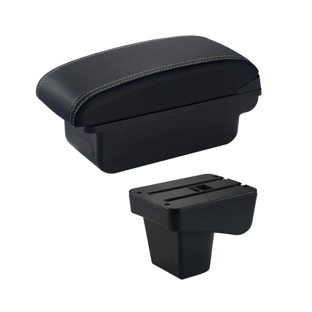 Toiumops Armrest for Suzuki Vitara, Car Armrest Box Center Console Store Box(A3 White Line No USB)