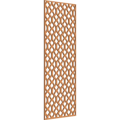 Image of Resort Decorative Pierced Fretwork Wood Wall Panels, 21 3 /8 inchW x 54 3 /8 inchH x 1 /4 inchT, Cherry