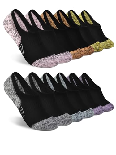 No Show Socks Womens Low Cut Invisible Socks Cushioned Athletic Running Sock