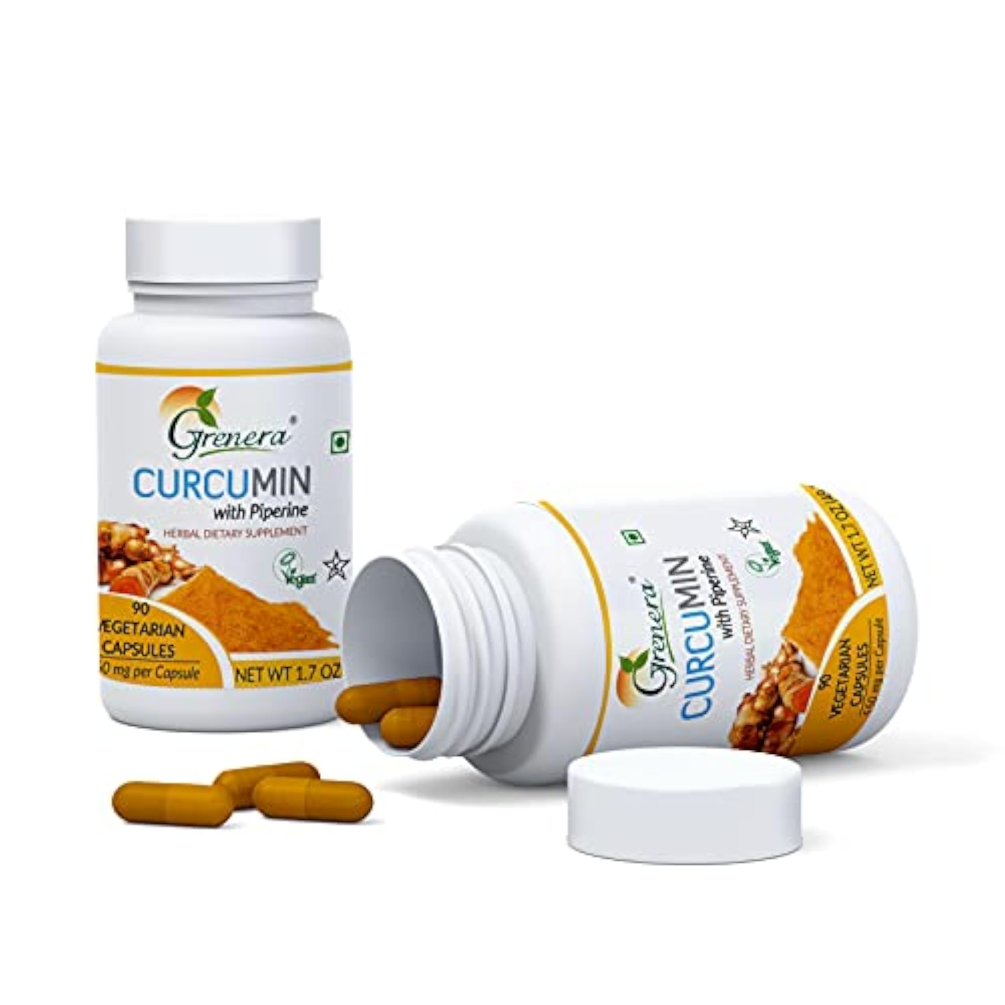 Grenera Curcumin Piperine Extract Capsules, 1100 mg