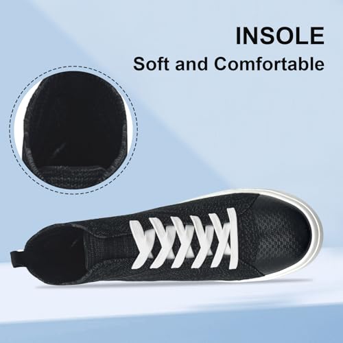 Men's High Top Fashion Sneakers Classic Casual Mesh Breathable Walking Shoes lace up Tennis Shoes for Women Unisex Running Slip On Shoes4