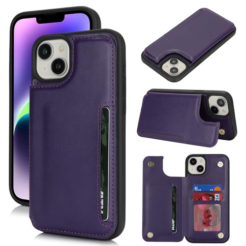 Housse iPhone 14 Plus avec porte-cartes iCoverCase pour le quotidien urbain
