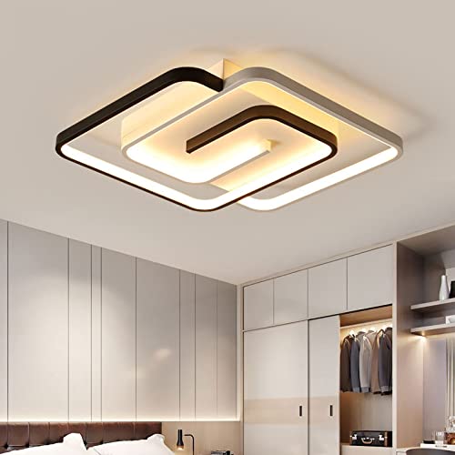Plafonnier carré moderne LED 30W or dimmable salon cuisine bureau - 3
