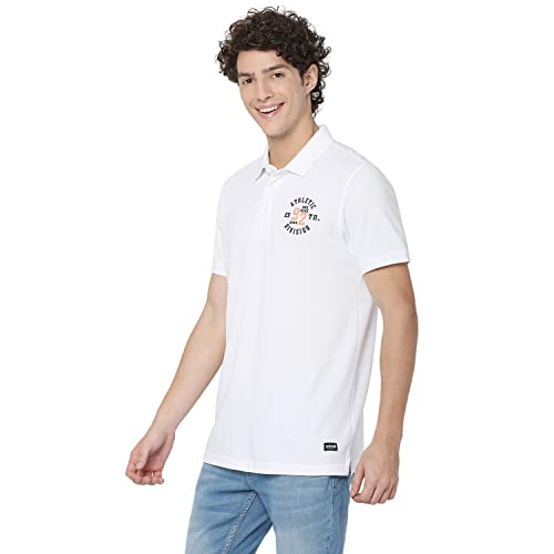 Image of Spykar Men's Cotton Solid Slim Fit T-Shirt
