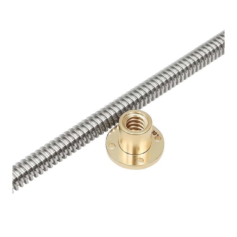 Tornillo T12 de acero inoxidable con paso de 2mm for tuerca de varilla trapezoidal de impresora(200mm)