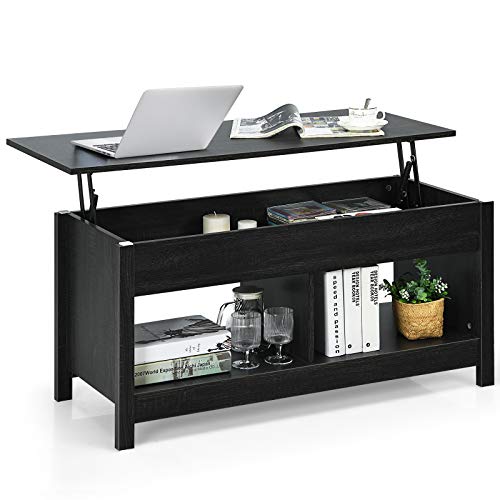 COSTWAY Couchtisch höhenverstellbar, Sofatisch Beistelltisch mit...