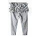 𝗥uffle Butt Leggings for Baby Girls Solid Elastic Waist Cute Skinny Pants Winter Warm Comfy Footless (Grey, 1-2 Years)