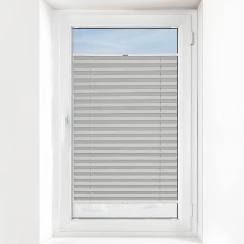 Estika Plissee Mit Bohren Breite 30-129 cm Höhe 150-230 cm Standard Plissee – Sonnenschutz, Sichtschutz, Lichtschutz – pflegeleicht & modern