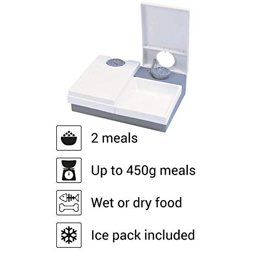 Cat Mate C20 2 Bowl Pet Feeder With Ice Pack