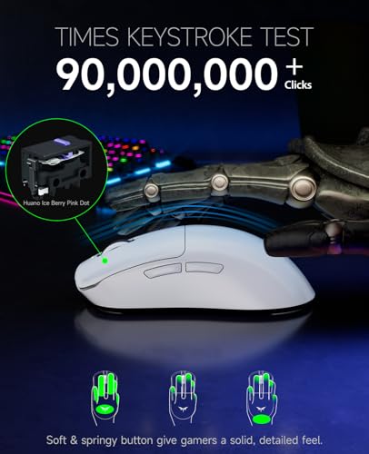 Image of VGN Dragonfly F1 MOBA Wireless Gaming Mouse, 55g Ultralight, PAW3395 26K DPI Optical Sensor, Optimized Tactile Click Feel, Anti-Slip Silver Coating Grip, 4000Hz Polling Supported, Esports Mouse, White