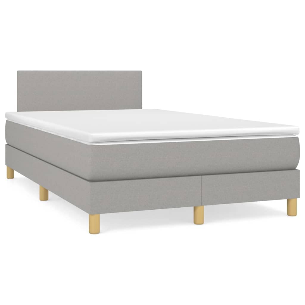 A molle insacchettate con testiera regolabile Grigio chiaro 120x200cm
