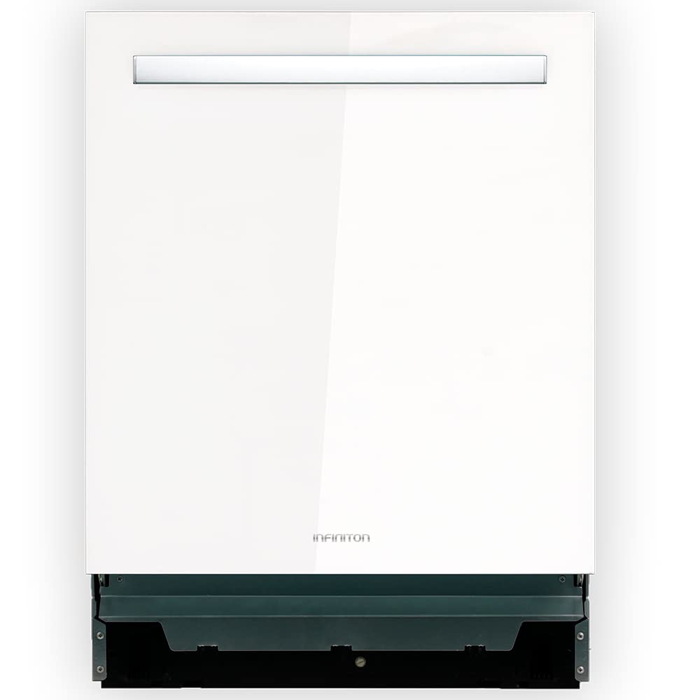 Infiniton Lavavajillas Semi-integrable DIW-G62W (A+++/D, Cristal Blanco, Inverter, 14 Servicios, Función Dual WASH, Control Electronico, Easyplay)