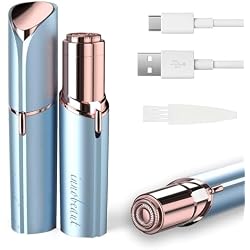 innobeaut Painless Electric Facial Hair Remover for Women, USB Rechargeable | LED reveals fine hairs, Portable face shaver for upper/lip/chin/peach fuzz, Facial hair removal for women,Blue Device only