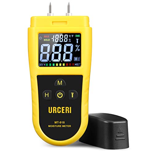 Digital Wood Moisture Meter URCERI MT-918 Moisture Detector Moisture Tester Pin-Type Water Leak