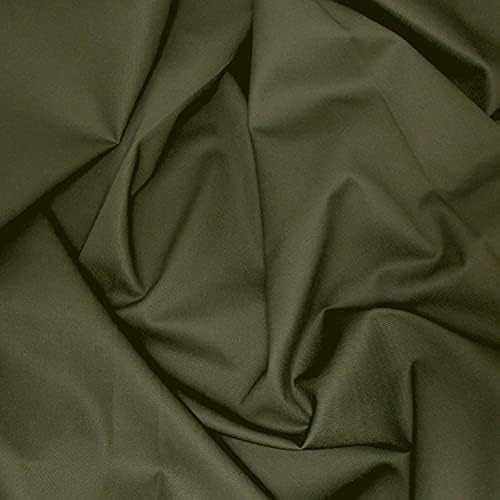 Organic Cotton Twill Fabric - Olive - 10 Yards