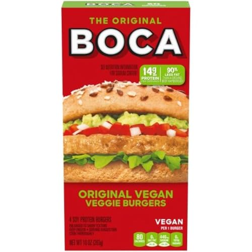 Boca Original Vegan Veggie Burgers, 10 ounce -- 12 per case