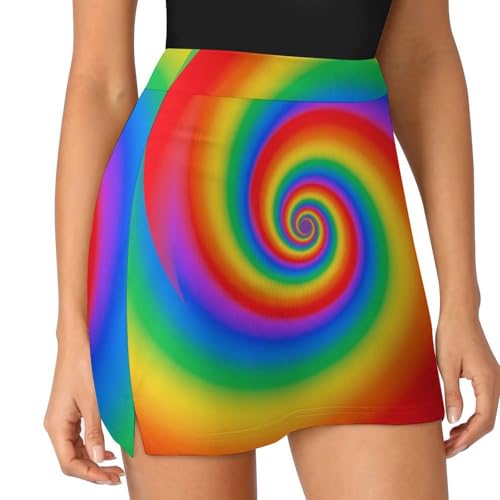 Women's Skort Bodycon Modesty Shorts Elastic Waist Skirt with Built-in Shorts