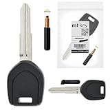MT-KEY Auto Zünd Schlüssel Rohling MIT11R + ID4C Glas Transponder Wegfahrsperre kompatibel mit Mitsubishi Colt Cj0 Lancer 96-03 Lancer Sw Cj0 1996-2003 Mirage 96-02
