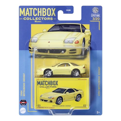 Matchbox 1994 Mitsubishi 3000GT colección amarillo miniatura 1