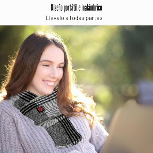 Bufanda calefactable eléctrica de cuello recargable bufanda térmica unisex invierno 4