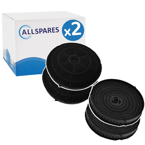 AllSpares Aktivkohlefilter (4 St.) für Dunstabzugshauben geeignet für Elica CFC0038668 | IKEA NYTTIG FIL 440 | Bauknecht 482000009691 | Ø173mm