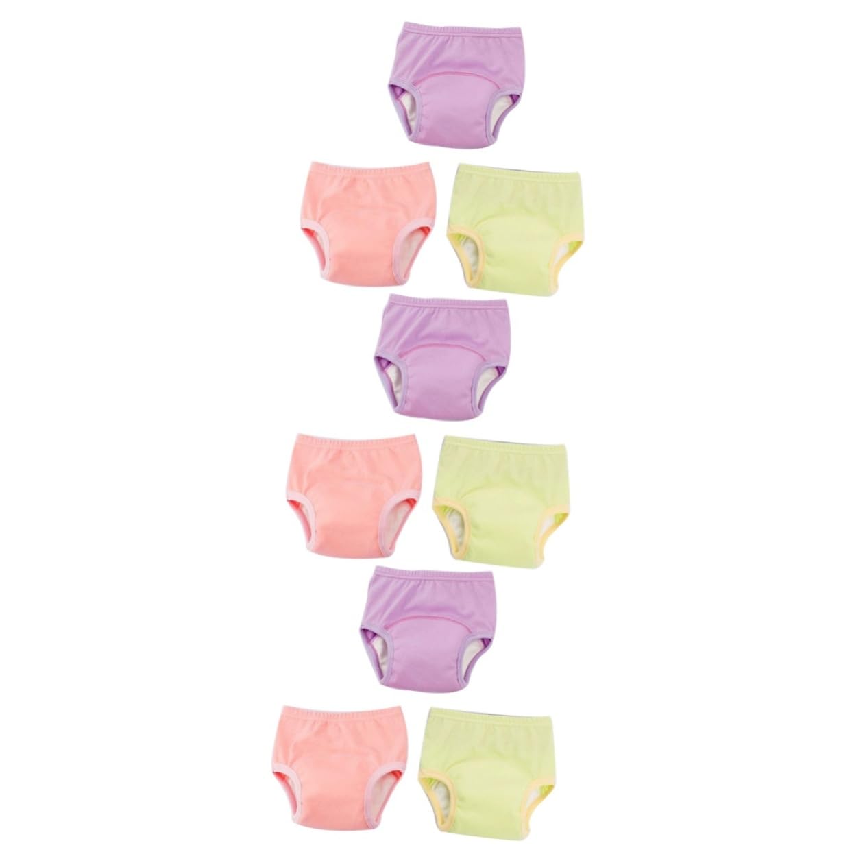 Toyvian 9pièces Pantalons Entraînement Coton Respirant Culottes Apprentissage Étanches avec Élastique Ajustable Lot Pratique