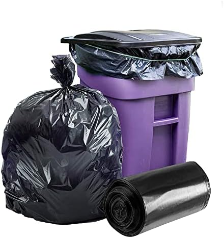 Pack of 20 Heavy Duty Black Bin Bags Bin Liners Kitchen Home Office Bin Bags 100% Recycle Material Dustbin Bags 110L