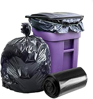Pack of 20 Heavy Duty Black Bin Bags Bin Liners Kitchen Home Office Bin Bags 100% Recycle Material Dustbin Bags 110L