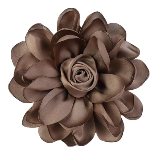 LJRPUPY Broche grande con diseño de rosas, broches de solapa, broches de flores, bodas, fiestas, bailes, banquetes, para mujer, accesorios de ropa, One Size, arte de tela, arte de tela