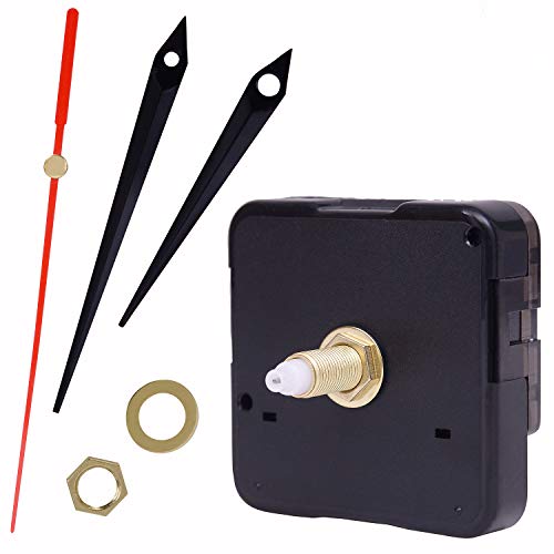 Clock Mechanism Clock Movement Replacement with Hands - 1/2 Inch Maximum Dial Thickness, 15/16 Inch Hand Shaft Length, Mute Scanning Battery Operated by AurelionX