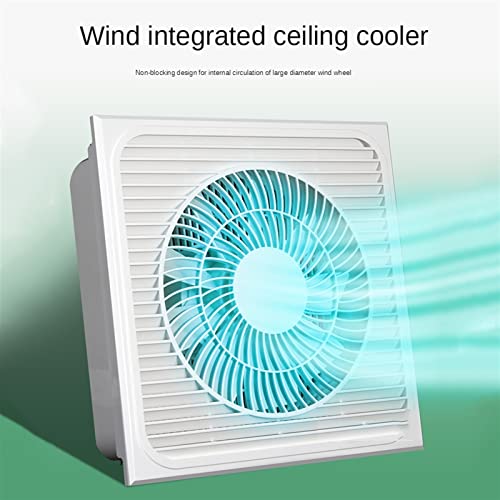 Ventilador de ventilación 30×30cm Ventilador de extracción silencioso cuadrado integrado para techo con panel de rejilla grande y motor DC, ventilador potente para extractor de baño de alta velocidad para el hogar miniatura 4