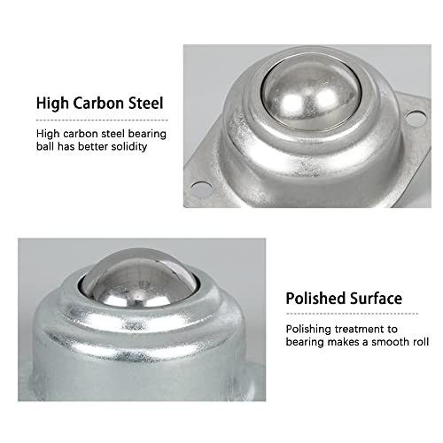 HLMOptimo 1” Rolling Ball Transfers 16 pcs, Universal Transfer Bearings of 400 Lbs Load Capacity, Two-Hole Flange Mounted Roller Bearings for Conveyor Transmission Furniture Wheelchair by HLMOptimo - Image 3