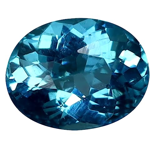 Apatite bleue naturelle de 0.88 ct, l'idée cadeau idéale sous forme de gemme ovale du Brésil