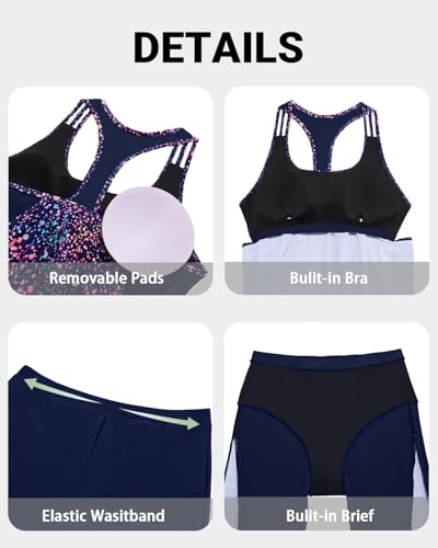 Daci Women Plus Size Tankini Swimsuit - Tummy Control 2 Piece Bathing Suit with High Waisted Capris Shorts 2025 Swimwear4