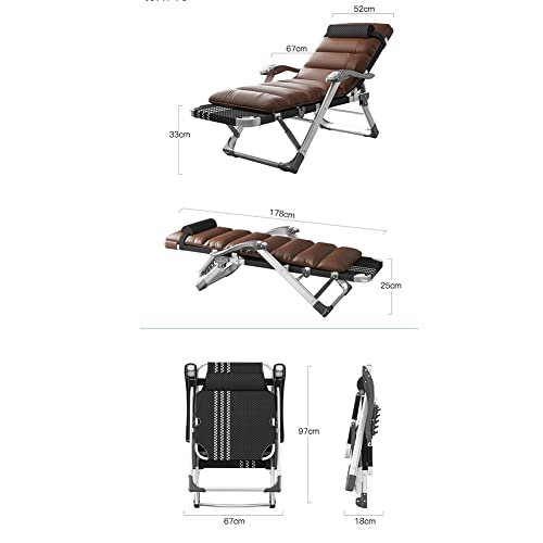 Fauteuil inclinable Zero Gravity pliable A+ avec dossier réglable et coussin