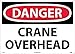 National Marker D425AD Large Format Danger Crane Overhead Sign