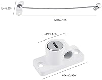 Vista 3 de OMOTOOL Bloqueo de seguridad para ventana infantil (2 unidades) para evitar que los niños se caigan, protección para bebés