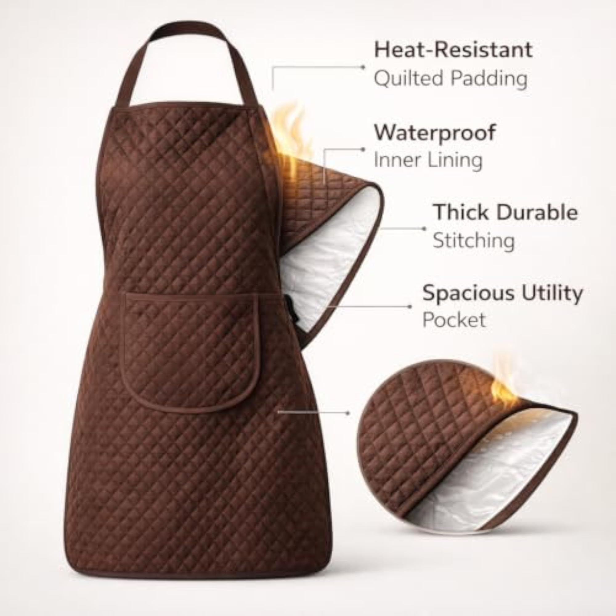 Waterproof Kitchen Bib Apron for Cooking and Baking