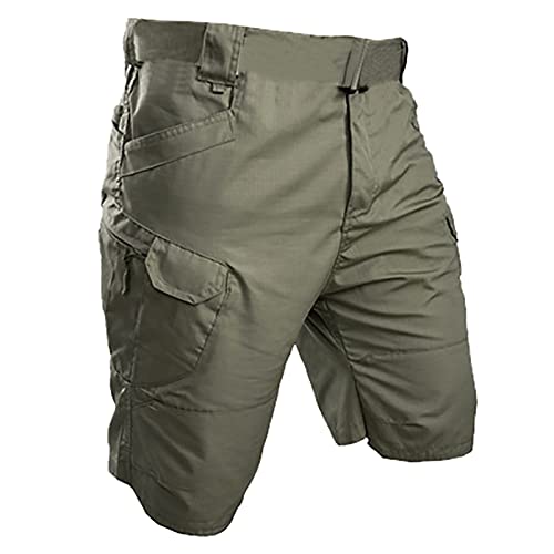Bermudas Cargo para Hombre Ajuste Relajado Verde Militar miniatura 2