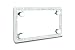 JR2 Premium Shinning Crystal Motorcycle License Plate Frame with Cap (White)