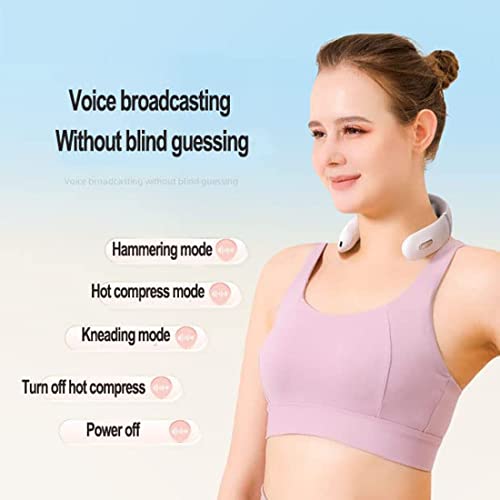 Meideal Gift For Women, Intelligent Neck Massager 5 Modes 16 Levels Deep Tissue Massager With Remote Control, Birthday Gift, Gift For Mom, Dad, Wife, Husband (White) #TOP4