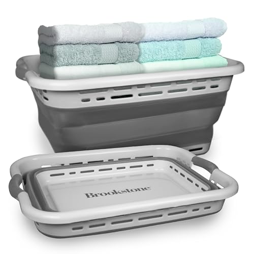 BROOKSTONE 11 GALLON XL 24' Collapsible Laundry Basket...