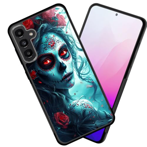 smauncucn for Galaxy S25 Case,Slim Anti-Scratch Tire Anti-Skid Edges Shockproof TPU Back Protective Cover Case for Samsung Galaxy S25 6.2 inch 2025,Woman with Skull Face