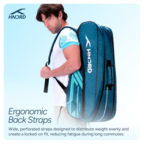 Image of Hundred CosmoGear Max Kit Bag with Dual Climate-Control Compartments | Dedicated Shoe Pocket | Ergonomic Back Straps|for Professional Play |Ideal for Men & Women (Teal Blue)