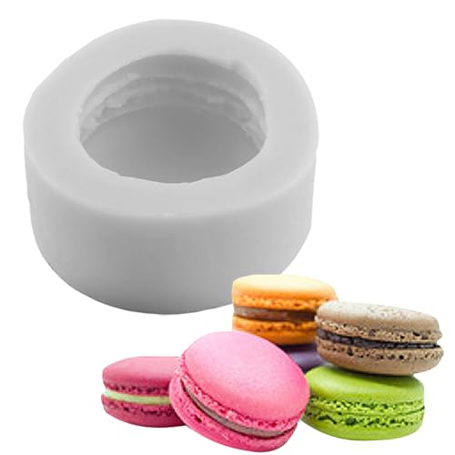 MINFEIDMS Moldes de silicona para fondant de hamburguesas de macaron 3D para decoración de pasteles, cupcakes, caramelo, chocolate, pasta de goma, arcilla polimérica, juego de 1