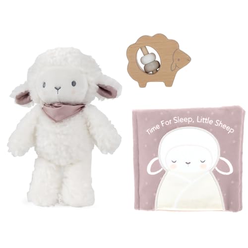 Image of Kids Preferred Carter's Sheep 3-Piece Gift Set - Sheep Plush, Rattle Teether, & Soft Book